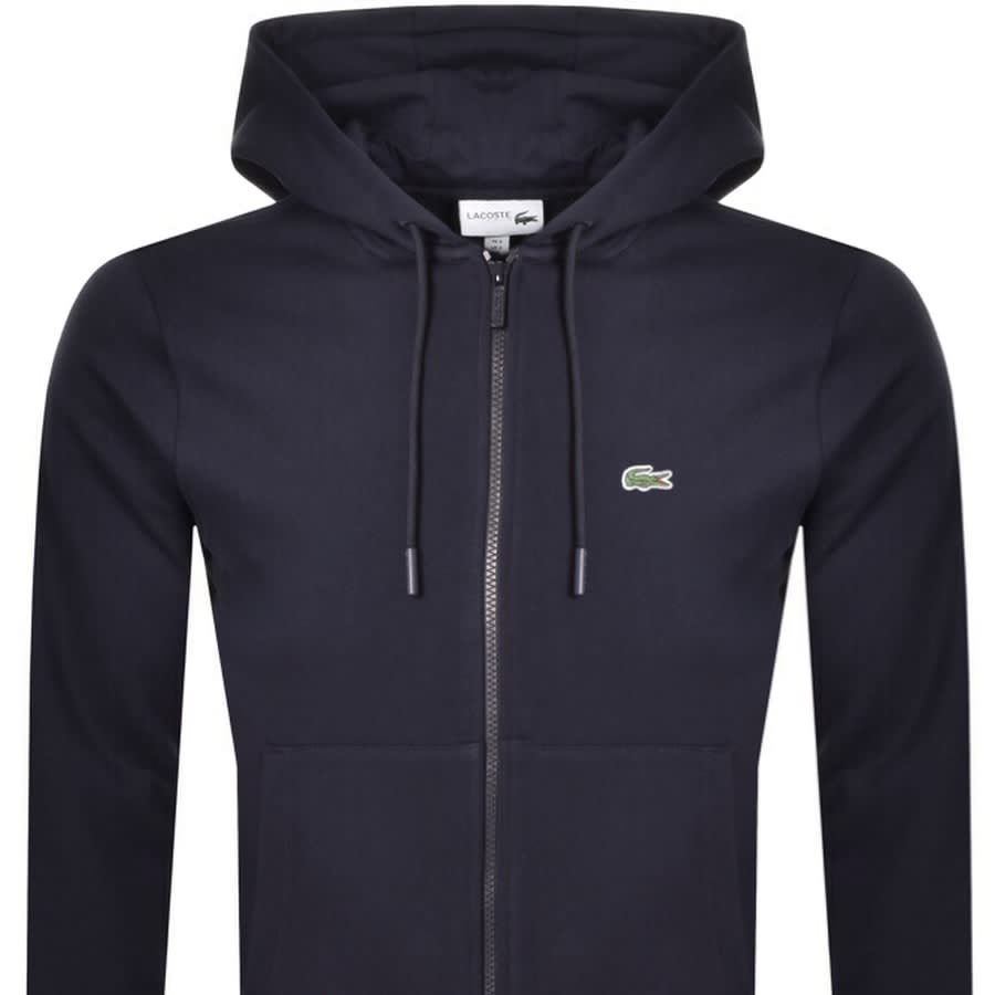 Lacoste Logo Full Zip Hoodie Navy | Mainline Menswear gb